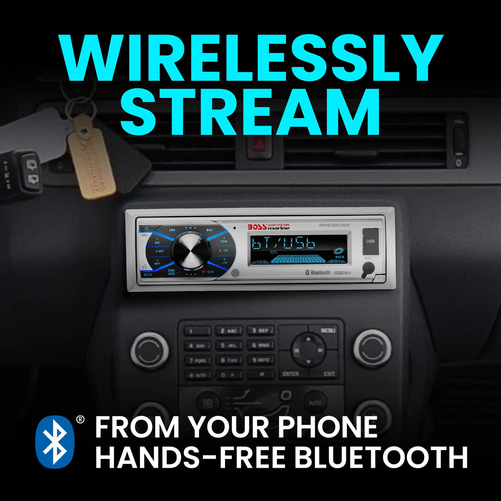 6.5 Inch Marine Speakers and AM/FM Receiver T9155