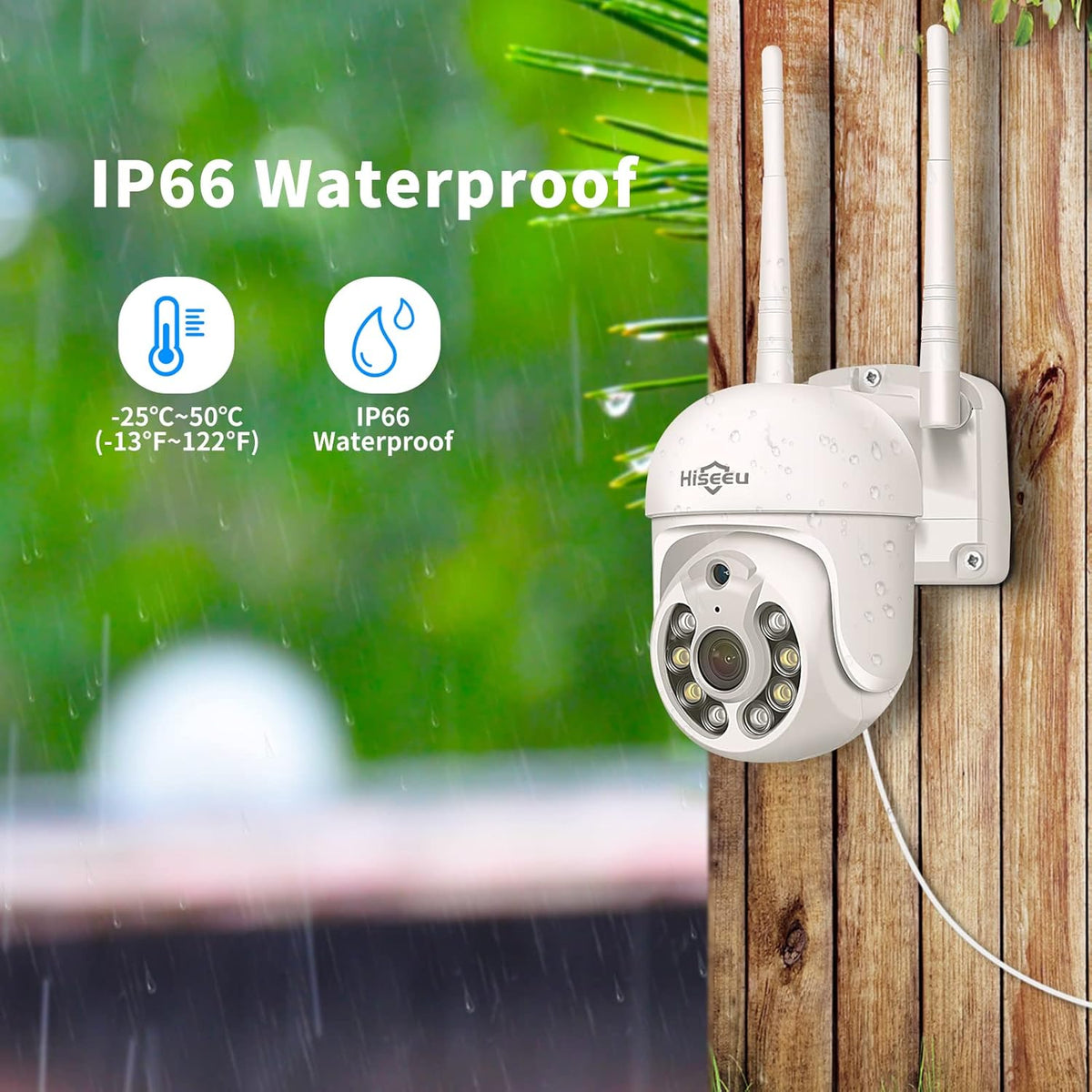 3MP Outdoor WiFi Pan/Tilt Security Camera with Floodlights G13165