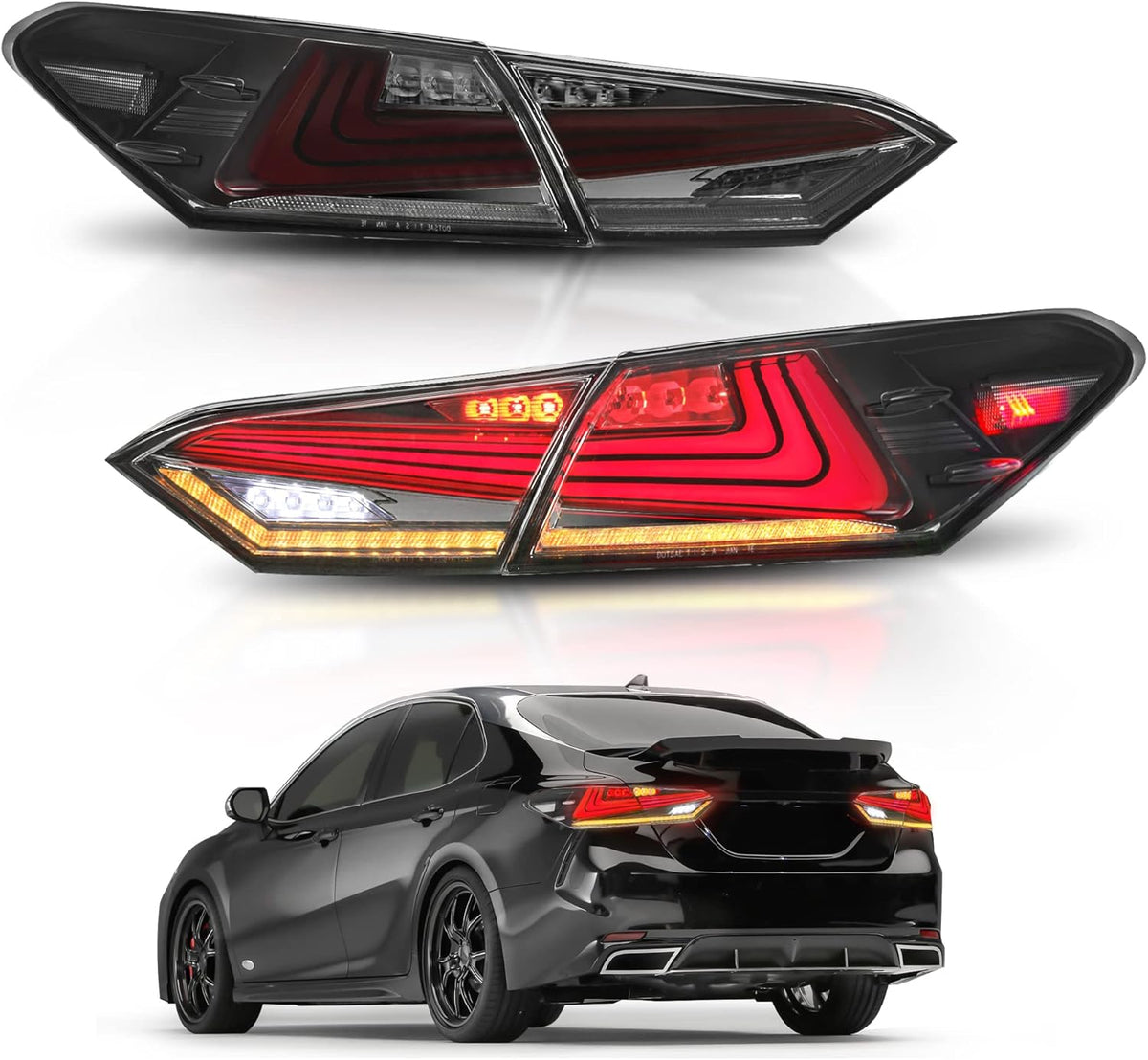 LED Tail Lights Set of 2 Transparent J89782