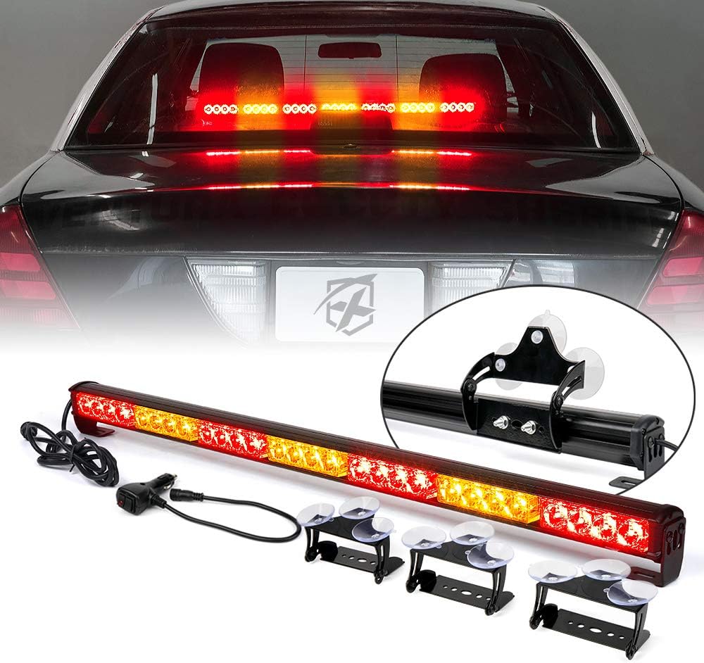 Amber LED Emergency Traffic Advisor Strobe Light Bar E2968