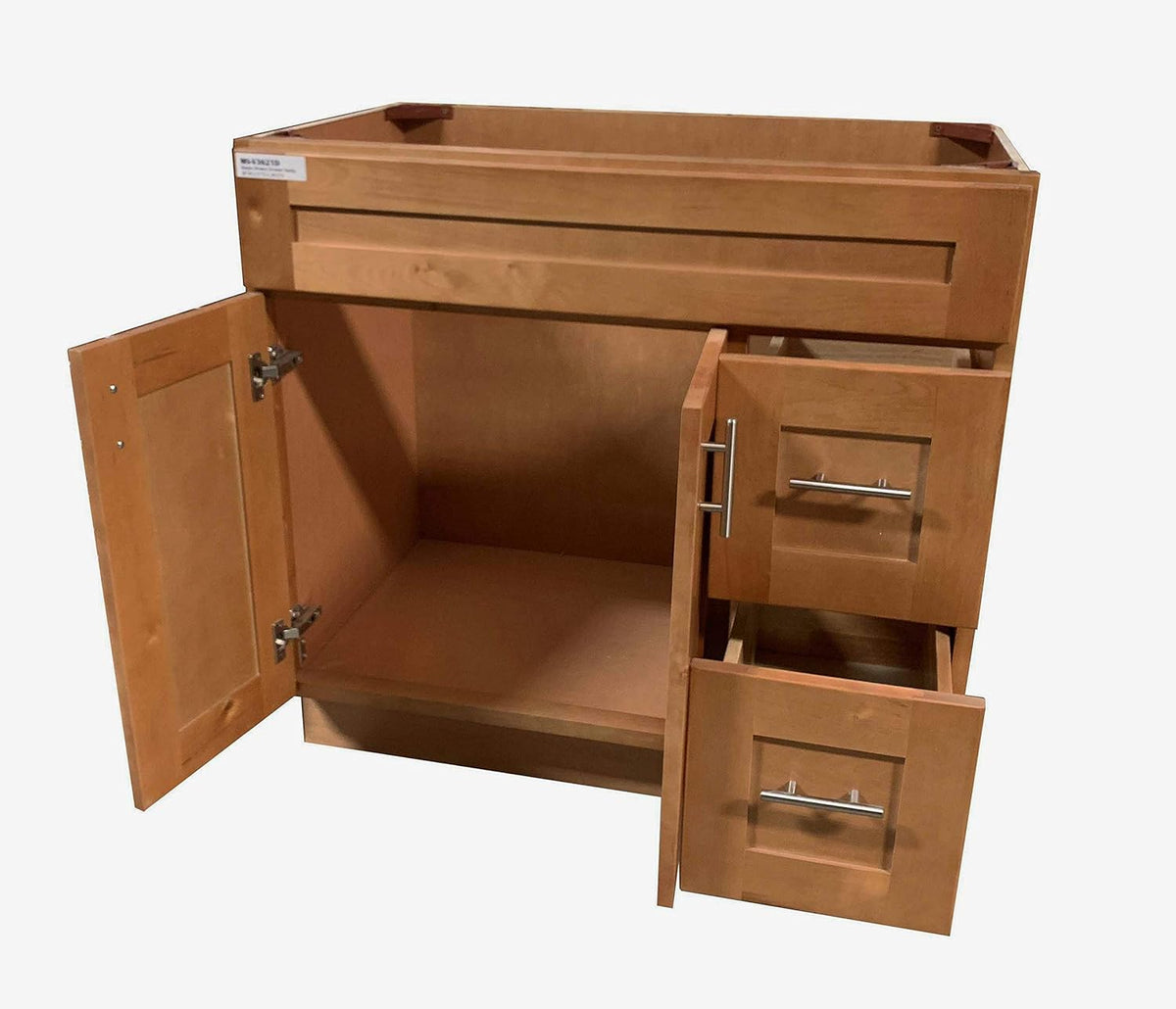 Maple Single-sink Bathroom Vanity Base Cabinet 36 Wide x 21 Deep H19904