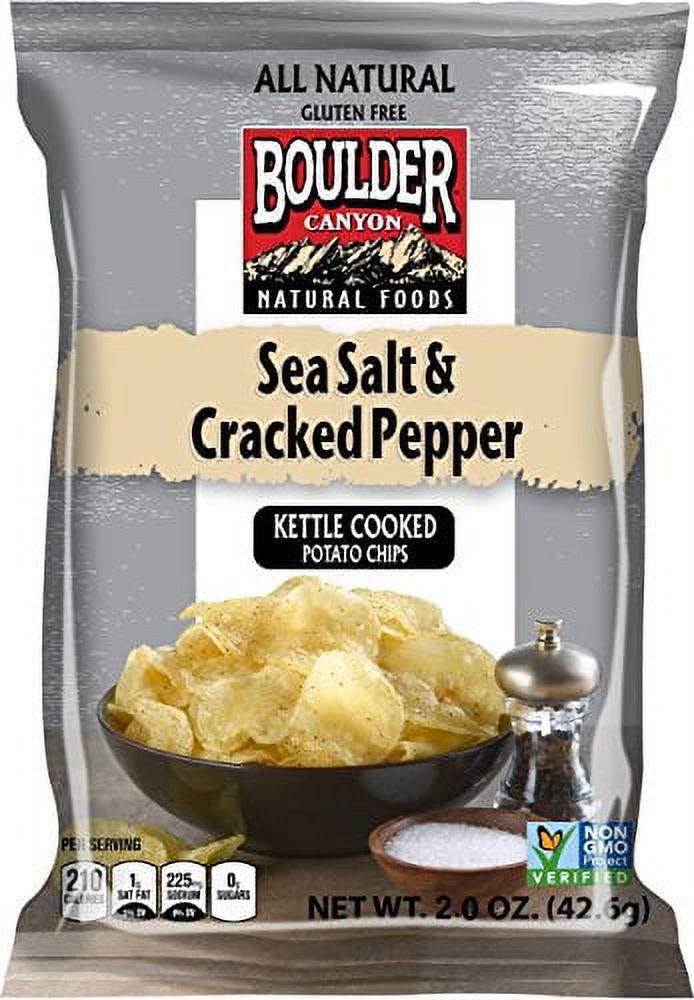 Sea Salt & Cracked Pepper Kettle Cooked Potato Chips, 2.0 oz. (8 count) X891476