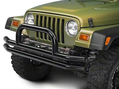 Gloss Black Double Tubular Front Bumper P334146