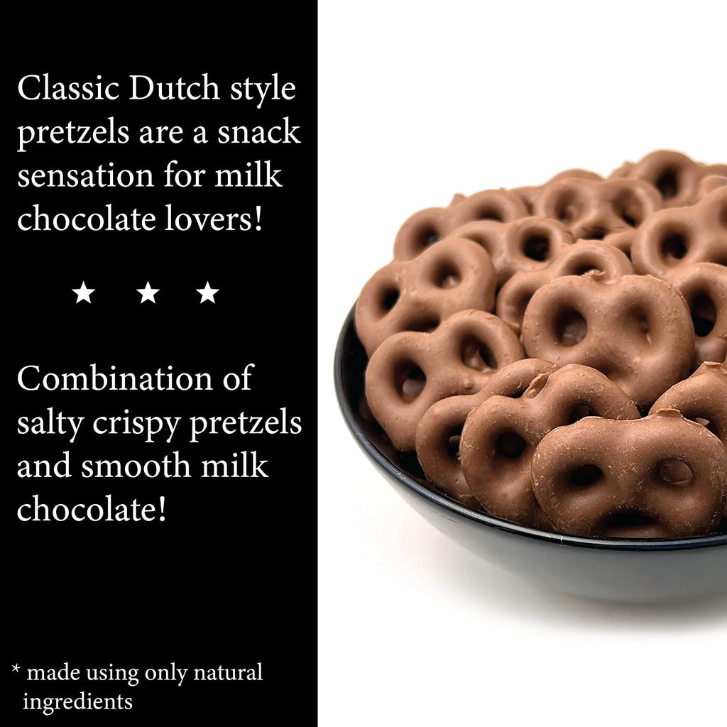 Milk Chocolate Covered Mini Pretzels, 40 Ounce N6387