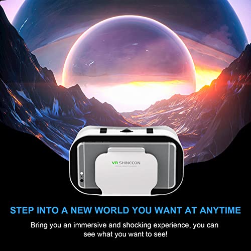 Adjustable 3D VR Glasses for Phone with Controller, Compatible 4.7-6.5 inch (Black) B17297