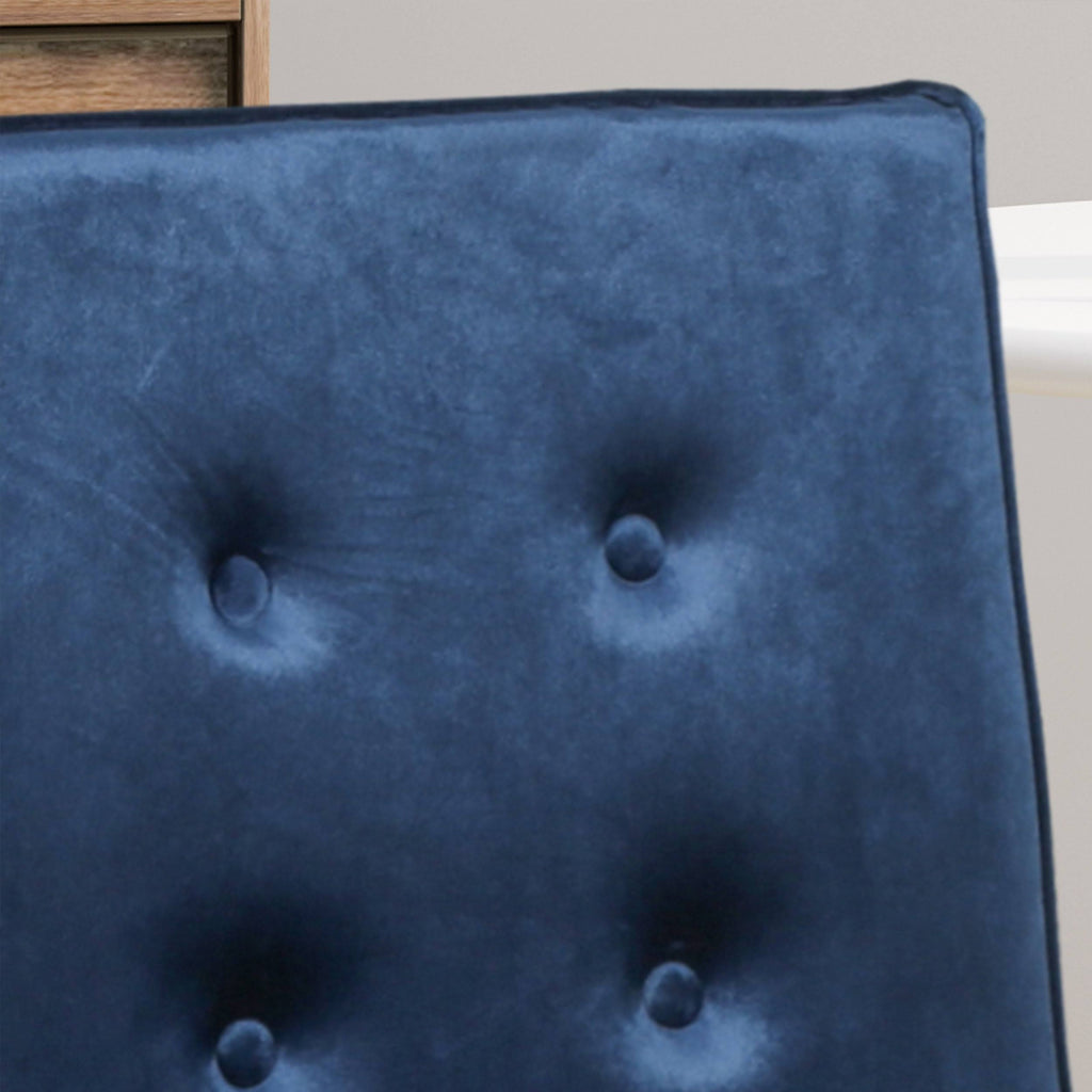 Set of 2 Tufted Velvet Dining Chairs Black X82313