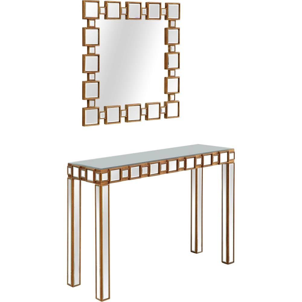 Glass Modern Console Table in Gold O9481