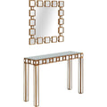 Glass Modern Console Table in Gold O9481