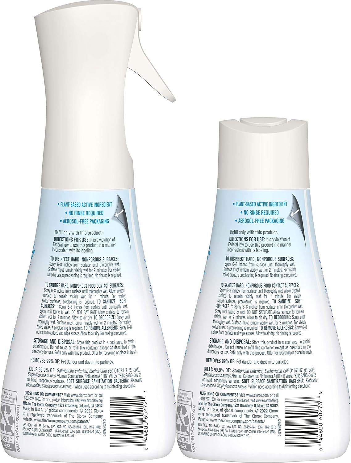 Free & Clear Disinfecting Mist, 2 Count, 14 Fl Oz Each R14024
