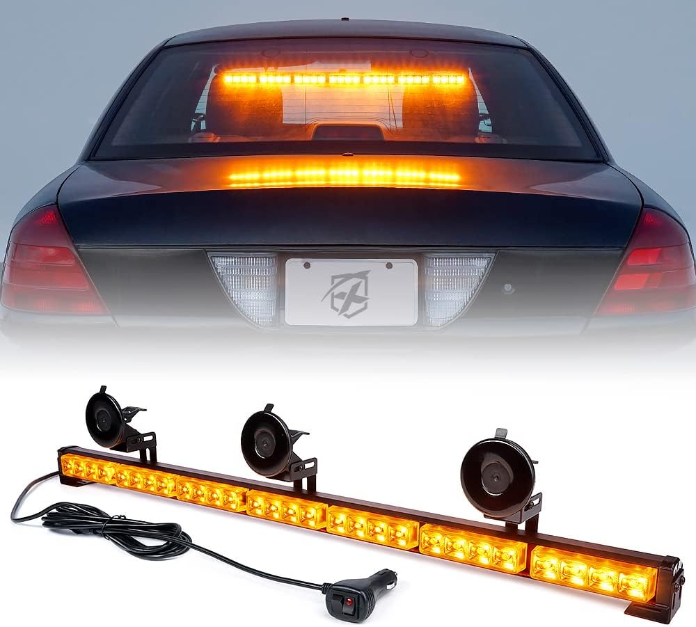 Amber LED Emergency Traffic Advisor Strobe Light Bar E2968