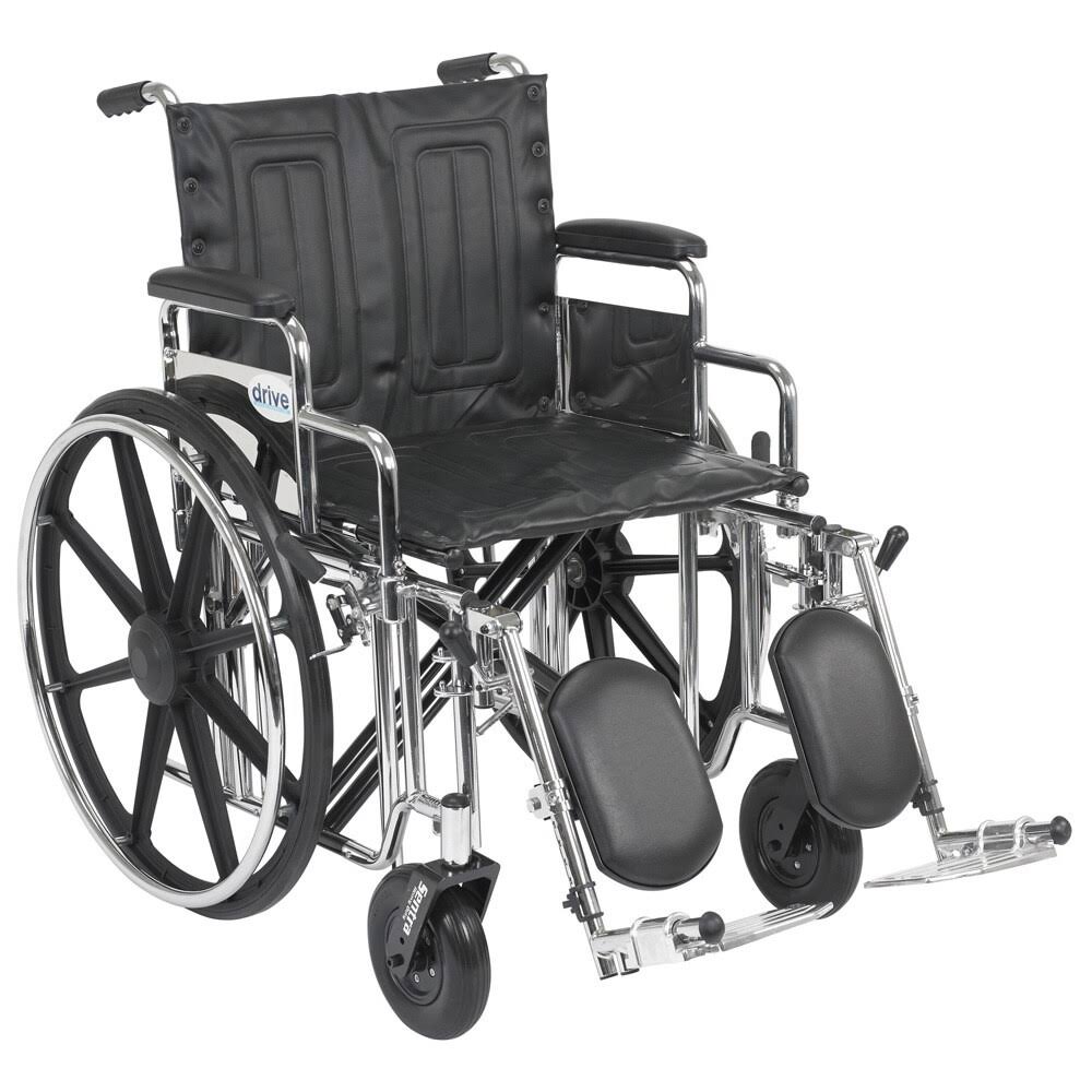 Extra Heavy Duty Wheelchair with Elevating Leg Rests O8519