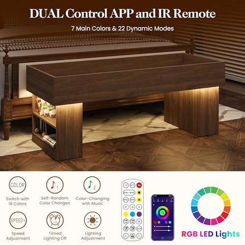 Walnut Wooden Pet Bed with 2 Cushions and Led Light G194780