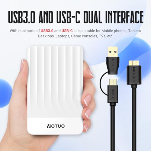 Black 1TB External Hard Drive USB 3.0 USB-C P399