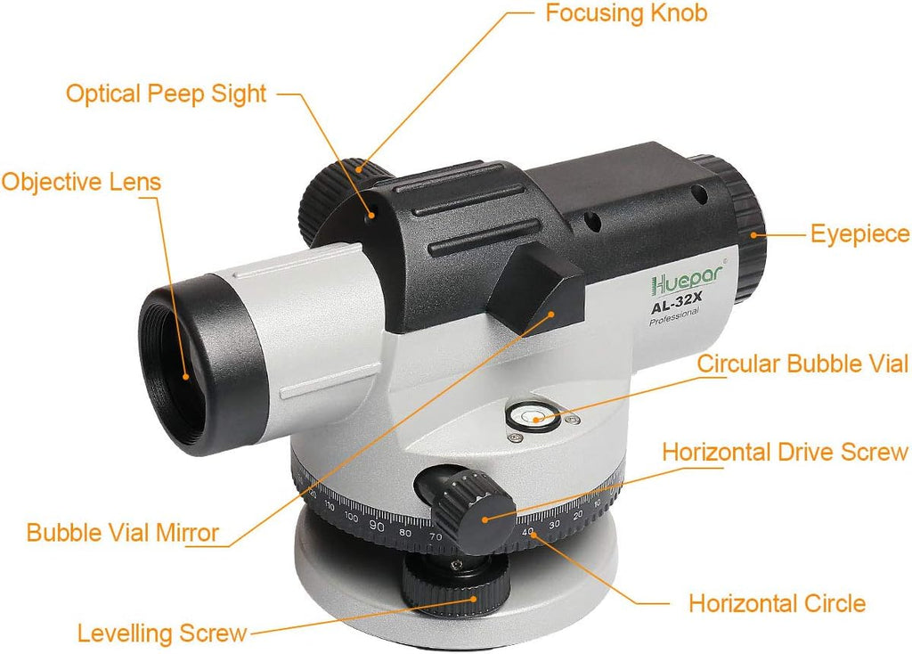 Automatic Optical Level with Self-Leveling Compensator and Transport Lock C5108