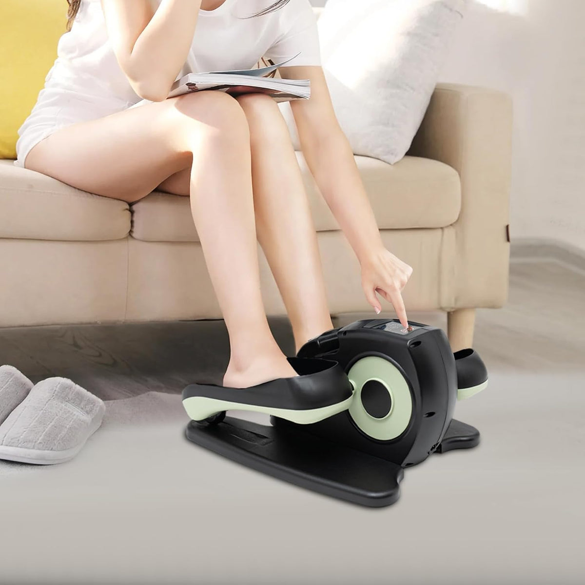 Under Desk Elliptical Machine with LCD Screen & 3 Modes J75995
