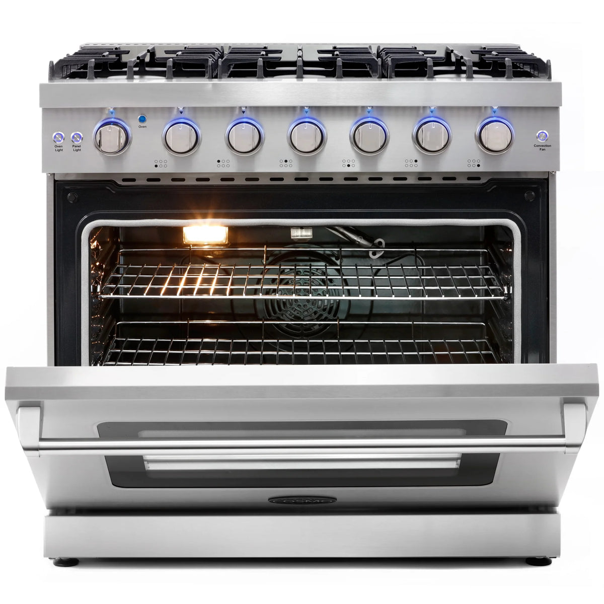 2 Piece Kitchen Appliance Package with 36" Freestanding Gas Range & 36" Island Range Hood I85899