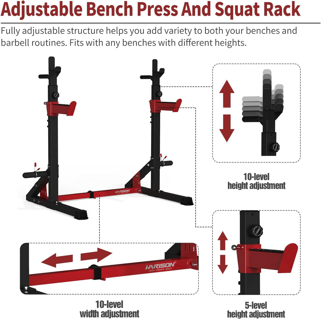 Adjustable Power Rack with Dip Bar Station M945614