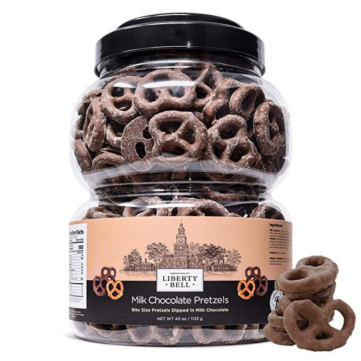 Milk Chocolate Covered Mini Pretzels, 40 Ounce N6387
