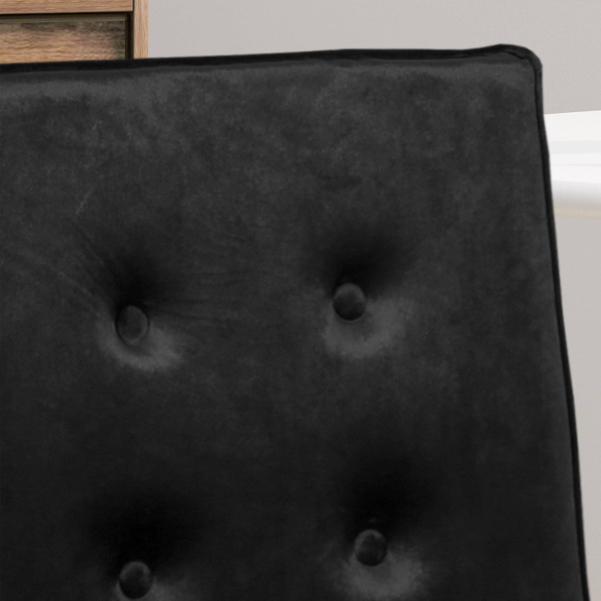 Set of 2 Tufted Velvet Dining Chairs Black X82313