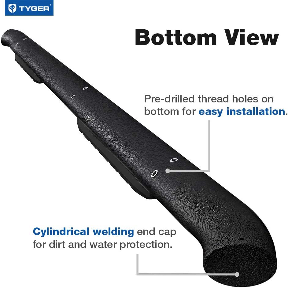 Textured Black 3.5 inch Running Boards Side Step Nerf Bars O52778