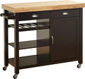 Wenge/Natural Storage Kitchen Cart I953012
