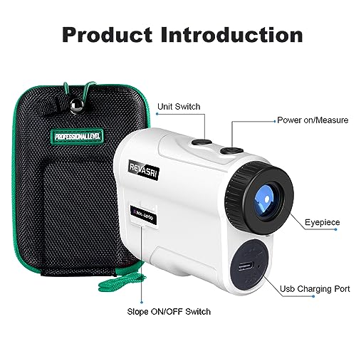 Golf Rangefinder with Slope and Pin Lock Vibration, Rechargeable Battery Laser Range Finder X51084