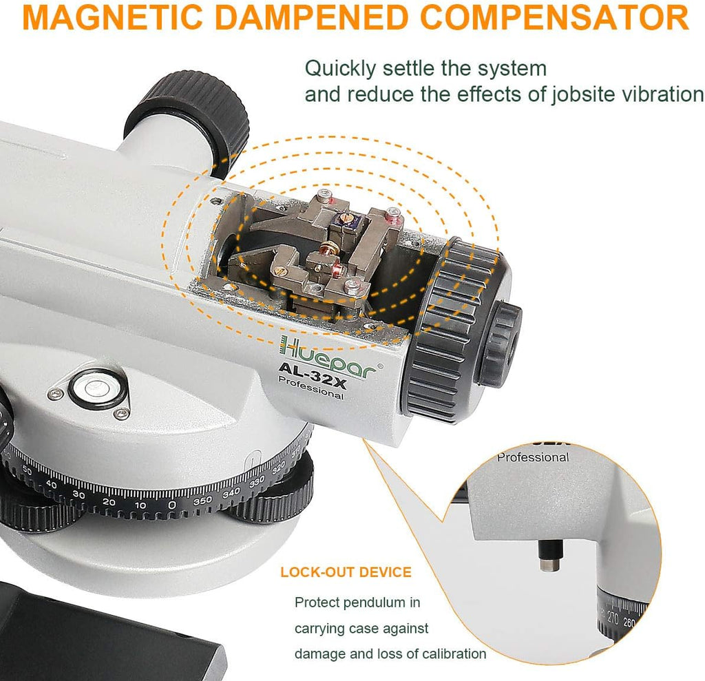 Automatic Optical Level with Self-Leveling Compensator and Transport Lock C5108