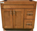Maple Single-sink Bathroom Vanity Base Cabinet 36 Wide x 21 Deep H19904