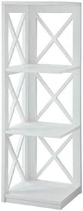 3 Shelf Corner Bookcase in White L62527