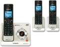 Expandable Cordless Phone with Answering System and Caller ID, Silver with 3 Handsets W526