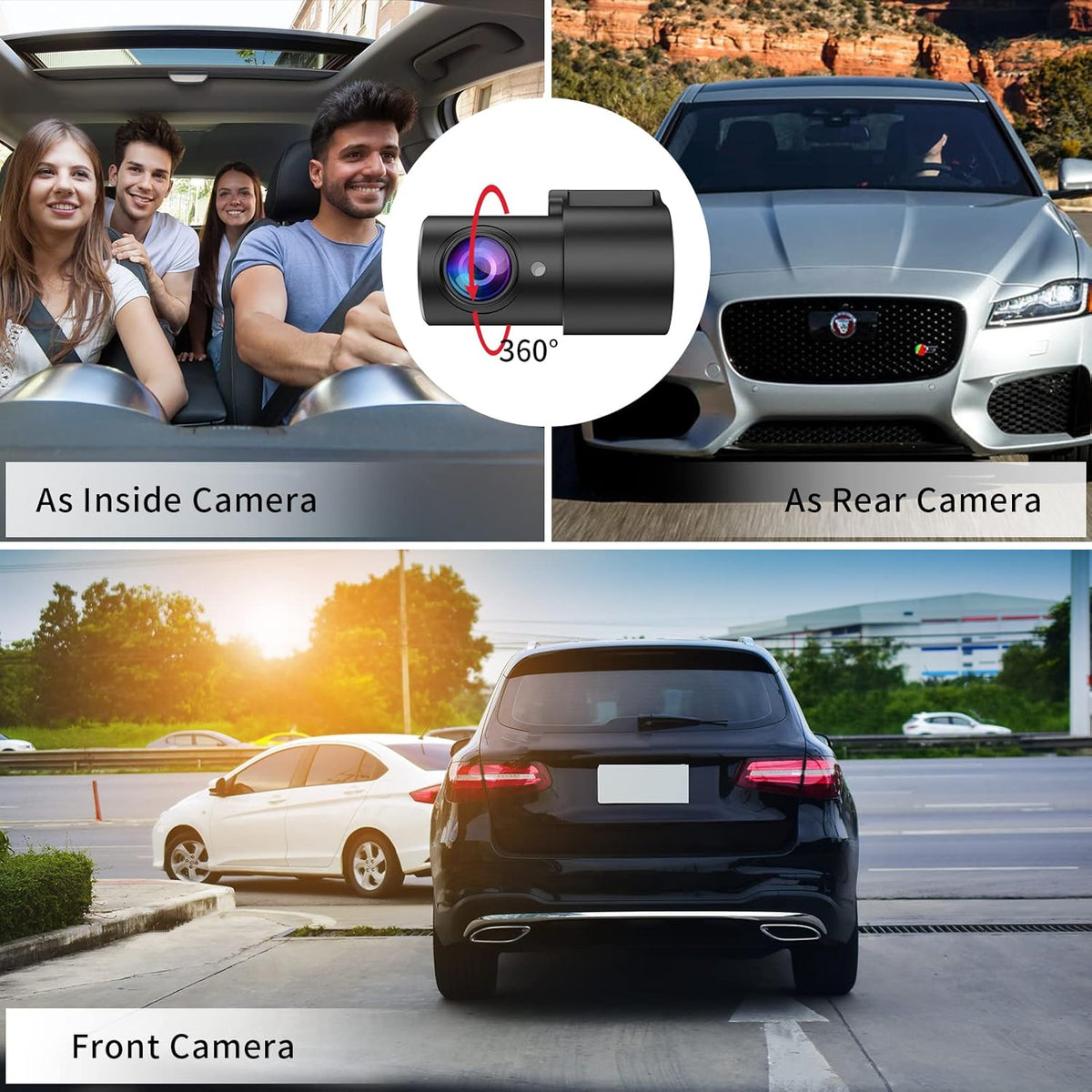 Dash Cam with Navigation, 1080P Front and Rear Cameras, 5 Touchscreen P614626