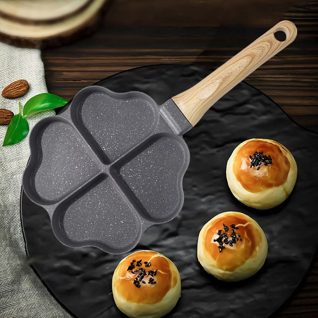 Black 4 Holes Egg Frying Pan X113