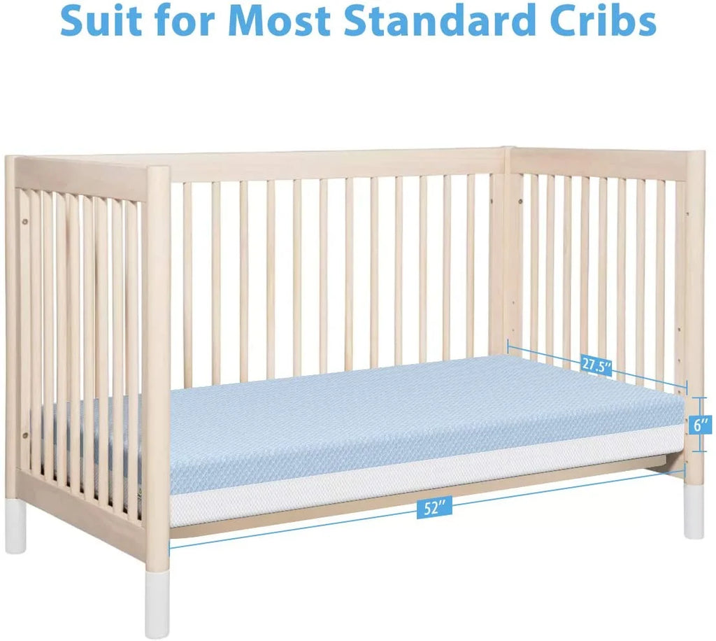 Dual Sided 6 inch 2-in-1 Foam Crib and Toddler Mattress D58888