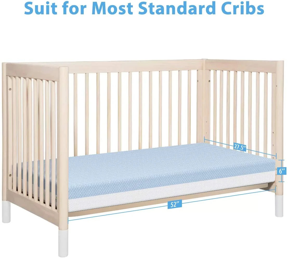 Dual Sided 6 inch 2-in-1 Foam Crib and Toddler Mattress D58888