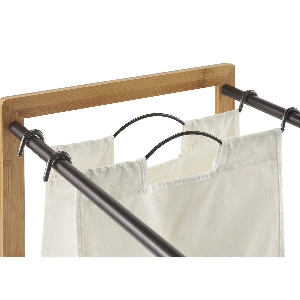 Bamboo Laundry Cart with 3 Bags Q237731