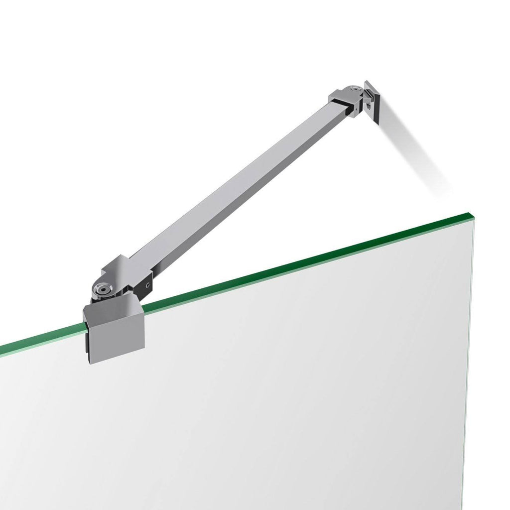 Frameless Hinged Brushed Nickel Shower Door K89668