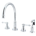 Polished Chrome Kitchen Faucet with Brass Sprayer P2179