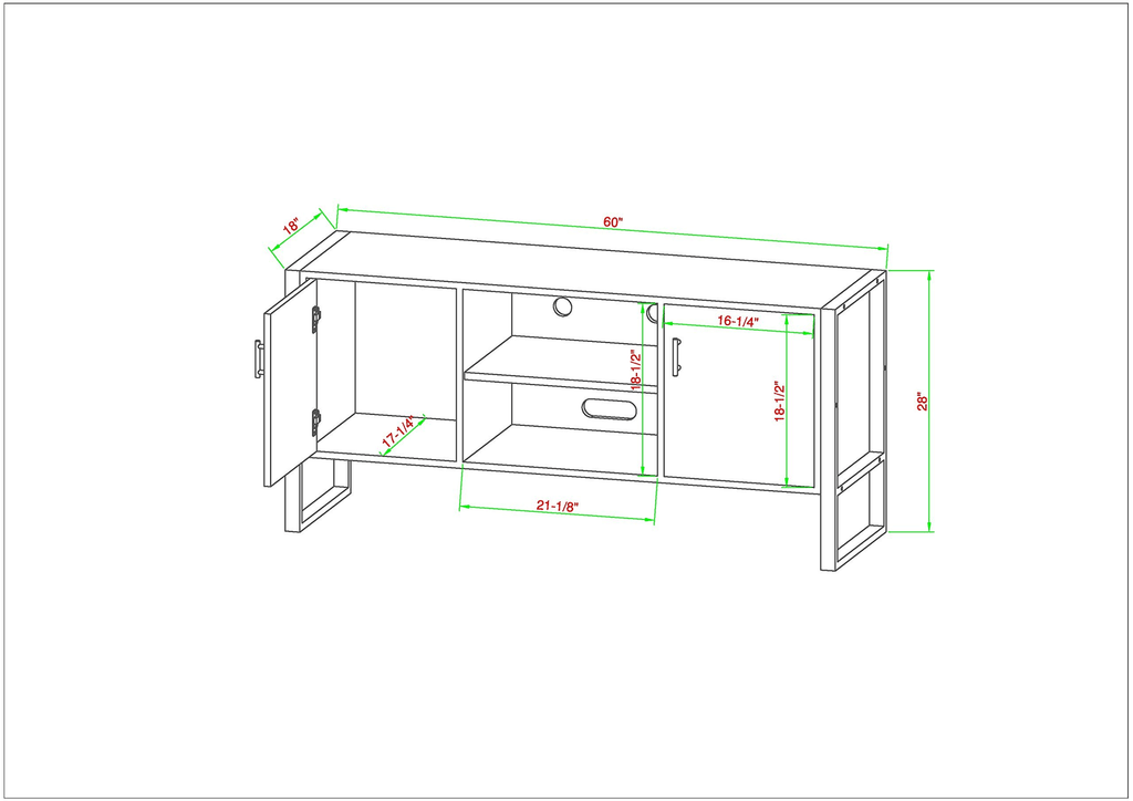Solid Wood Media Stand M969