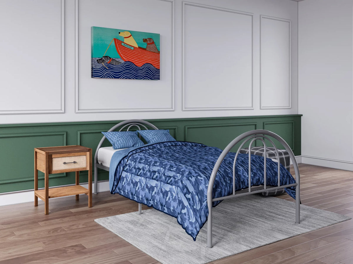 Pink Twin Metal Bed K65604