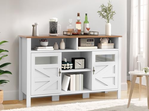 55'' Black Buffet Cabinet with Storage T204