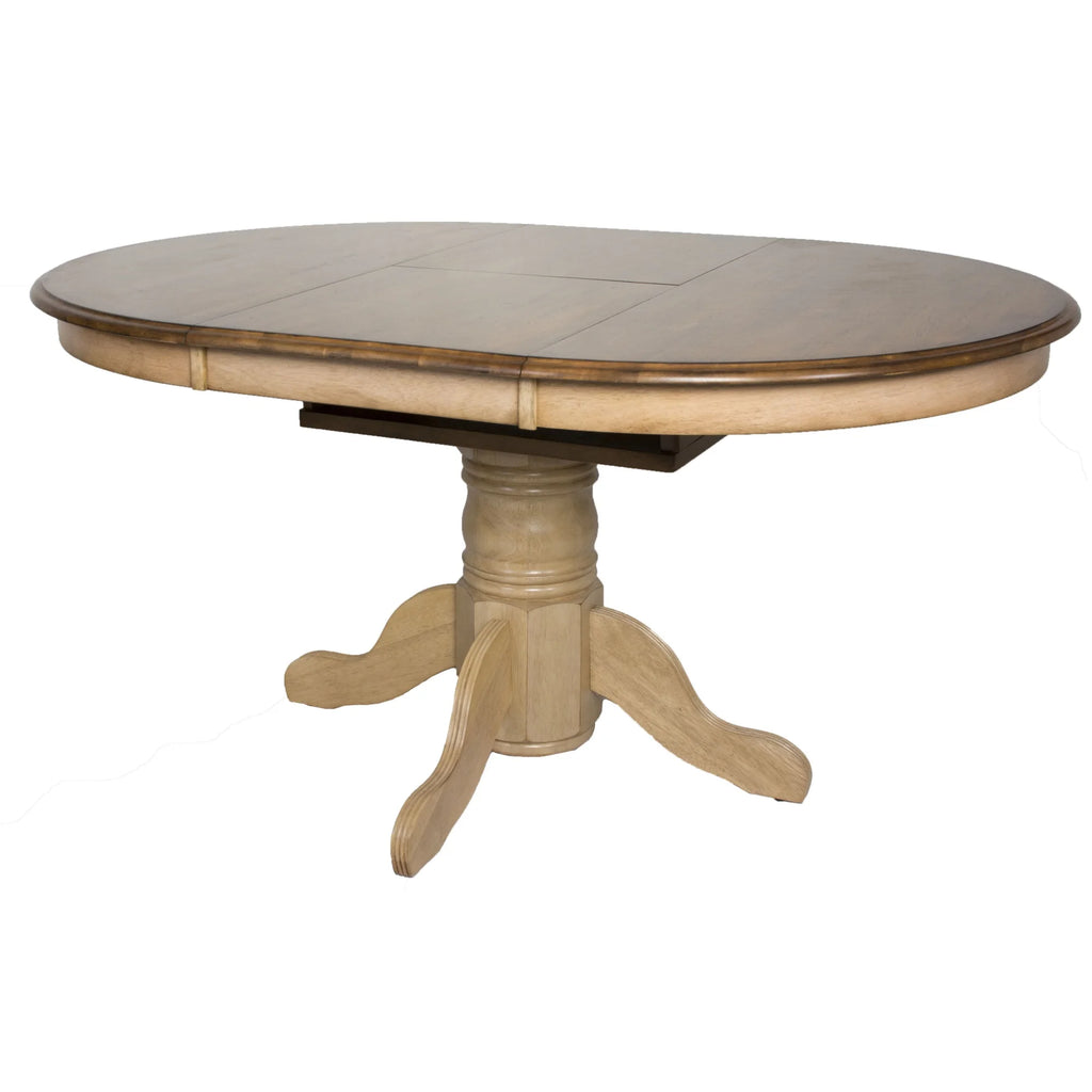 42" Round Extendable Wood Dining Table O2746