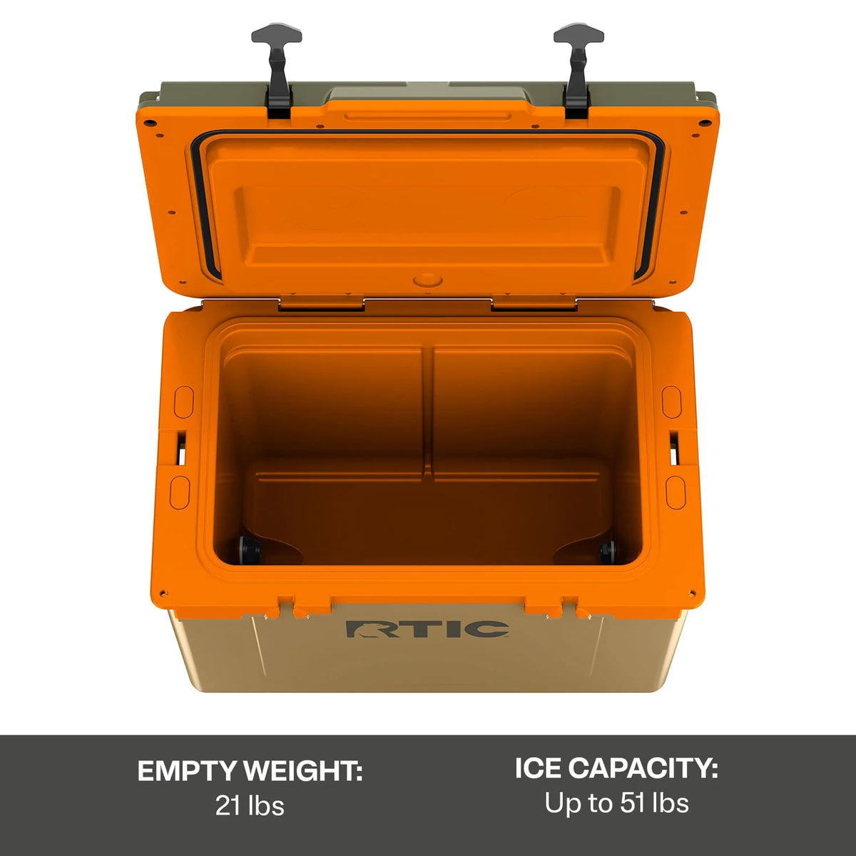 52 QT Ultra-Light Hard-Sided Ice Chest Cooler U370196