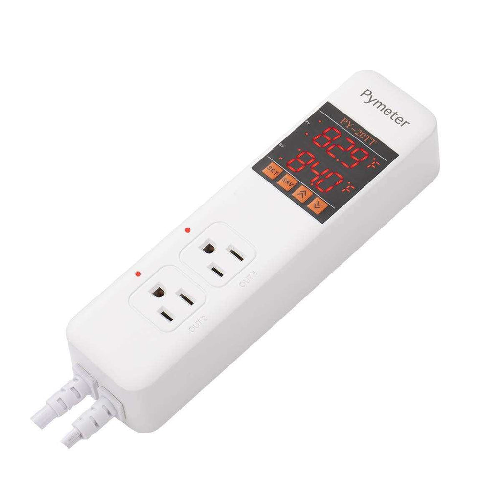 Digital Dual Probe Temperature Controller Thermostat Outlet H4915