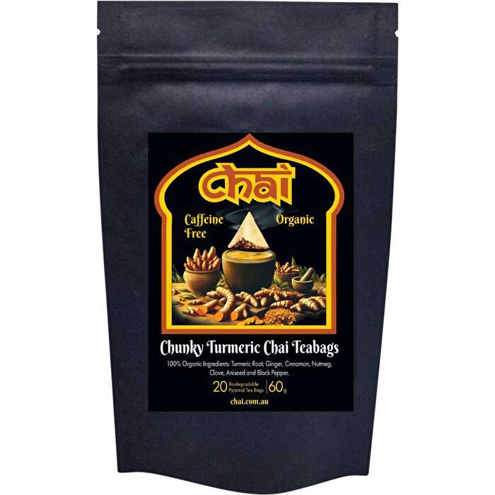 Organic Chunky Turmeric Chai Tea Bags 20pk K112968