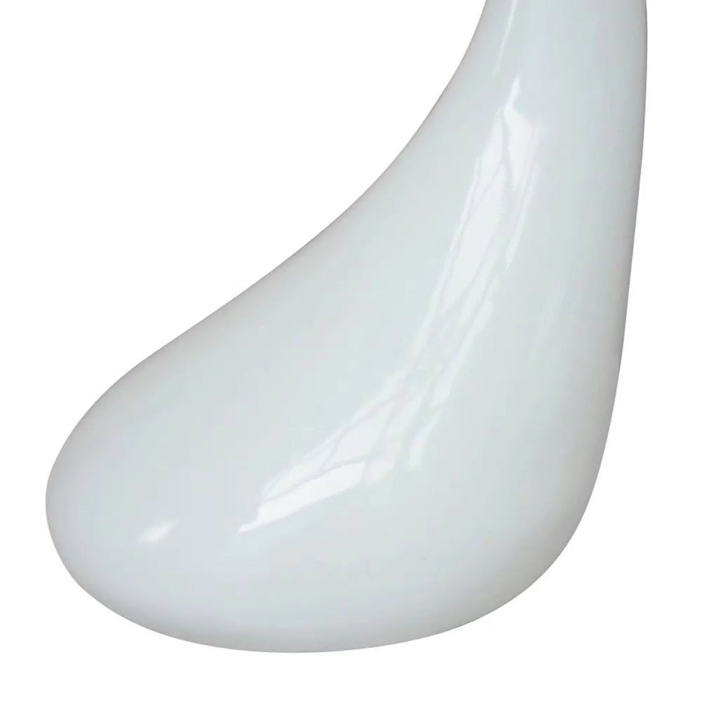 Round Glass Top White Coffee Table E9890