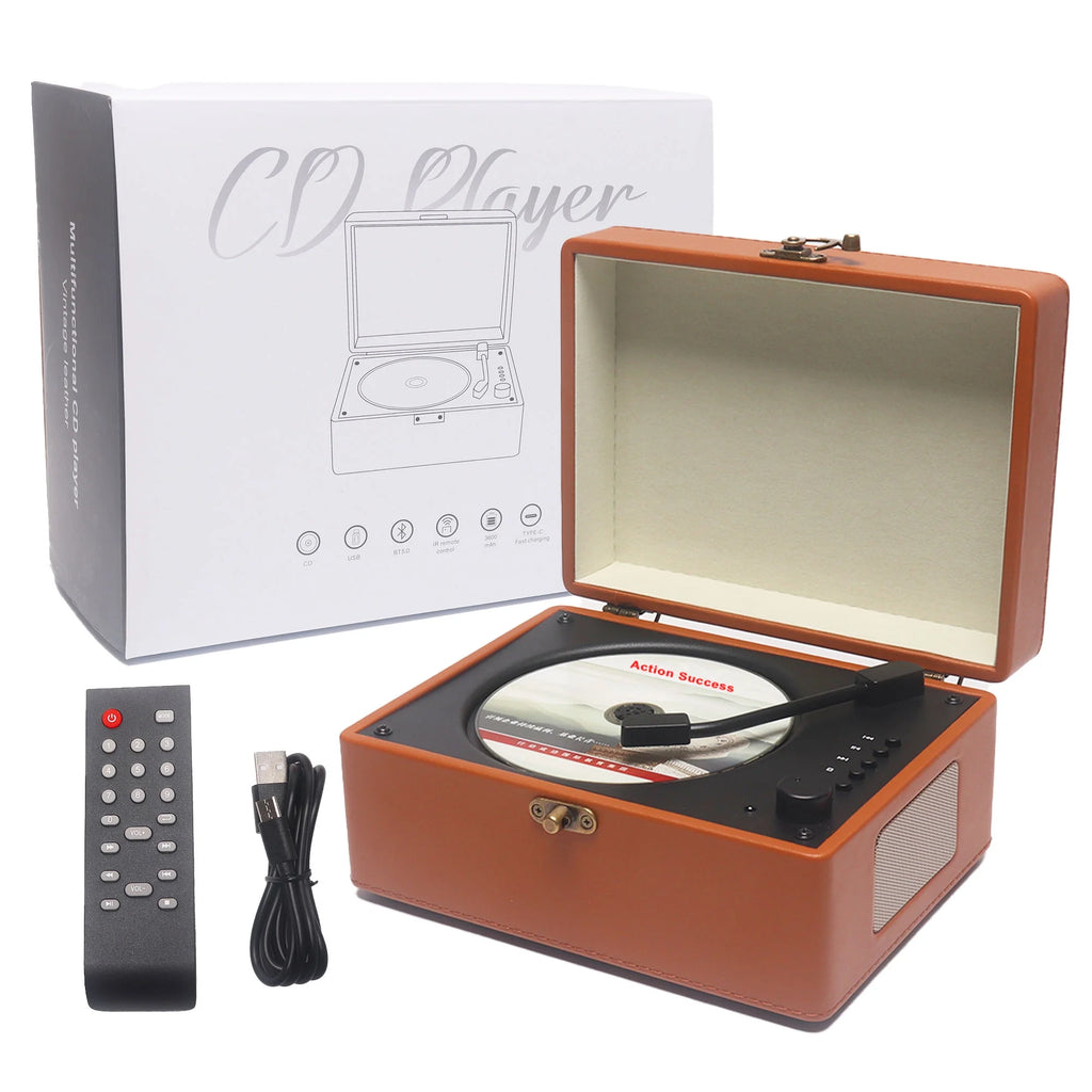 Wireless Bluetooth CD Player with Built-in Speaker and USB Playback O365
