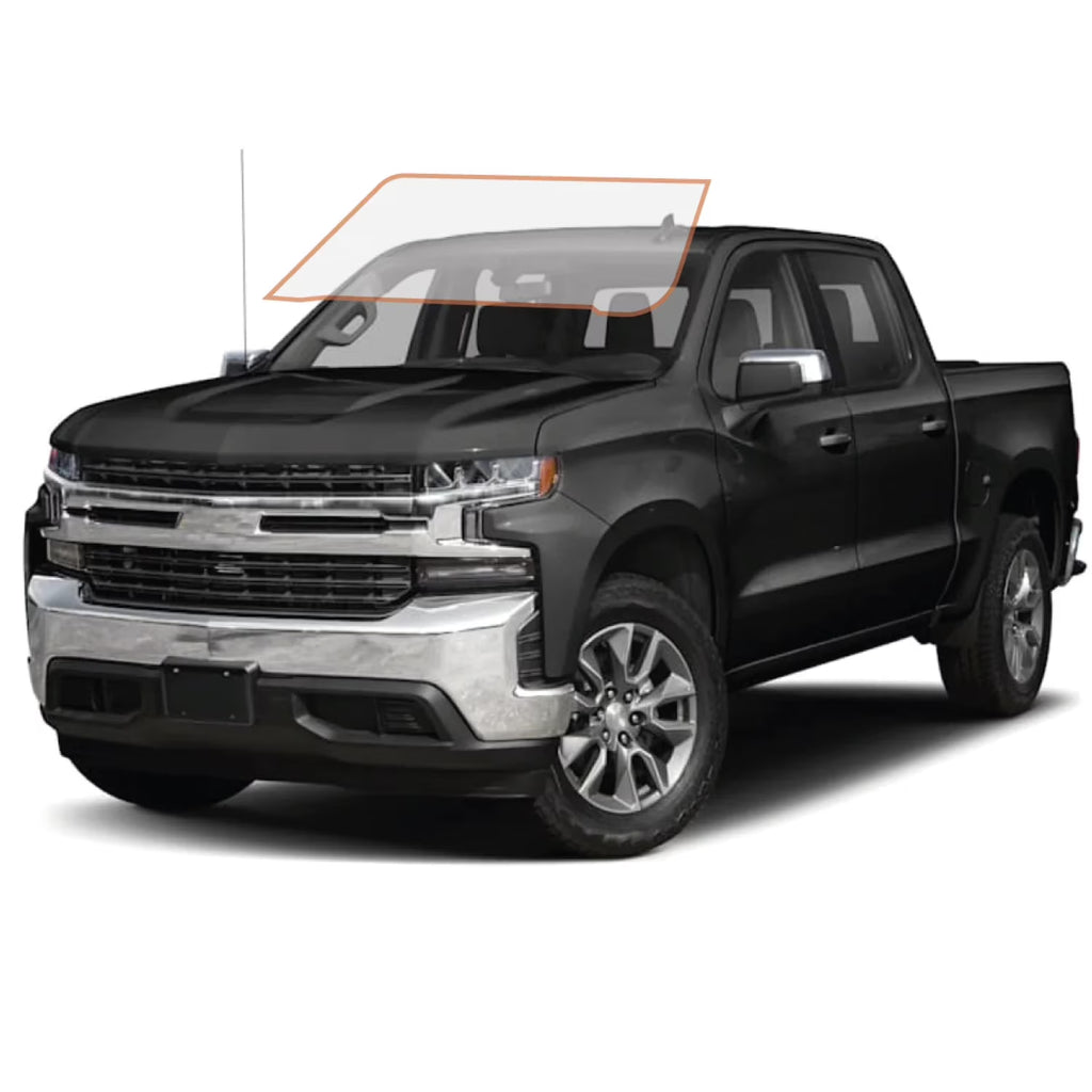 Precut Ceramic Window Tint Film for 2019-2021 Chevrolet Silverado 1500 Crew Cab Front Windshield 75% P9635