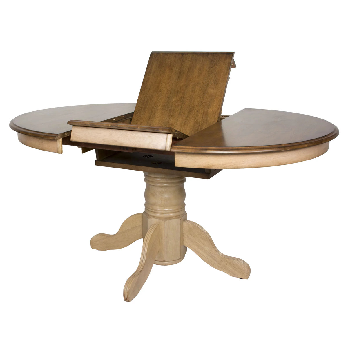 42" Round Extendable Wood Dining Table O2746