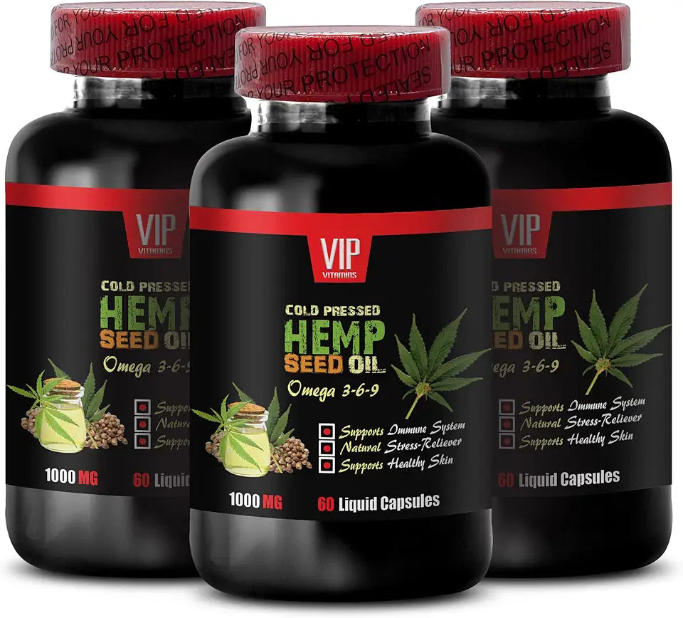 Organic Hemp Seed Oil 1400MG 180 Capsules T633