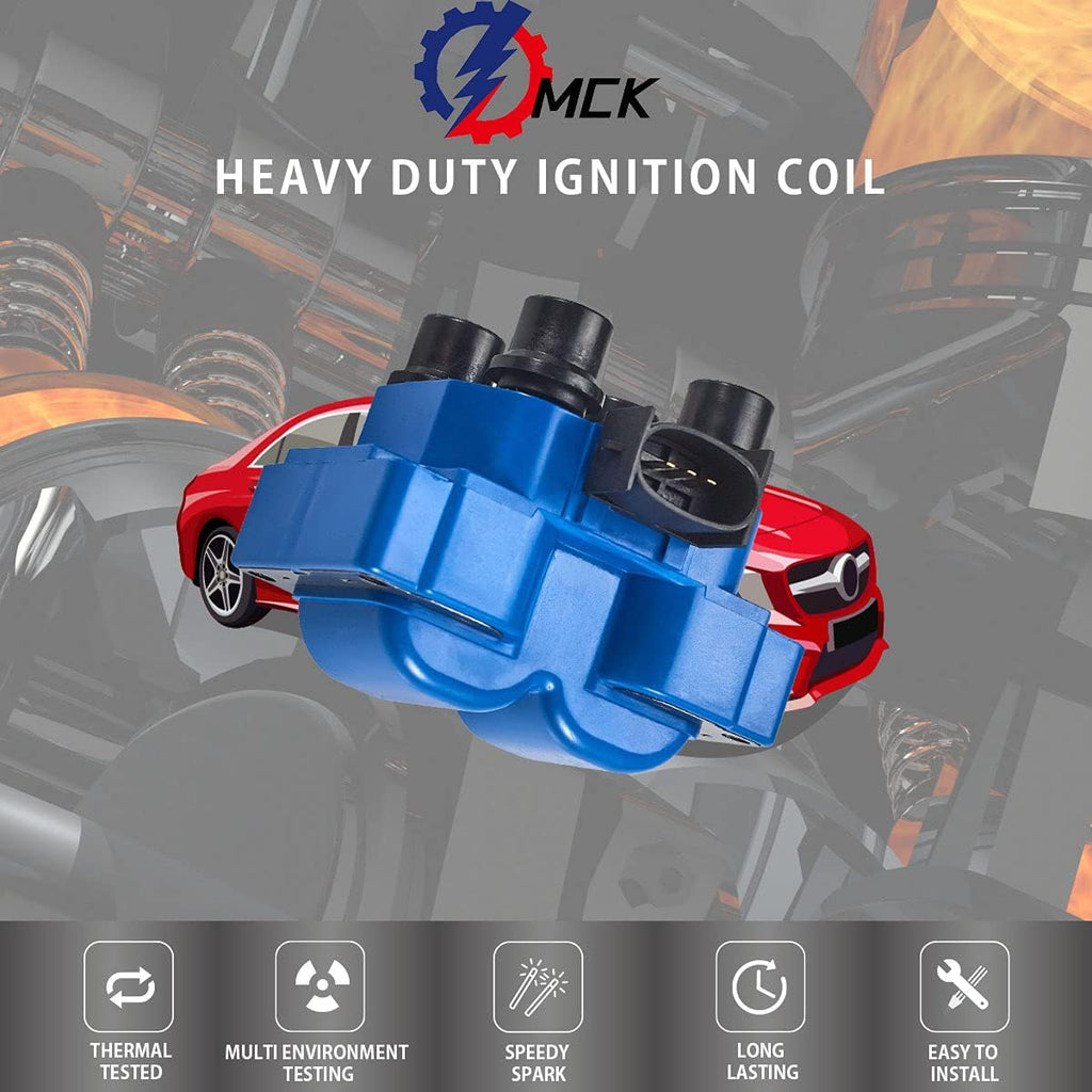 2 pcs Ignition Coil Pack Tune Up Kit with 8 Platinum Spark Plug & Wire Set R4653